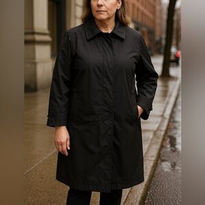 Vintage 1971 USA Made Military All-Weather Trench Coat Pile Lined Womens 18 LONG